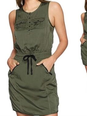 Army Green Utility Cargo Dress Size L - Blanc Noir Cargo Dress